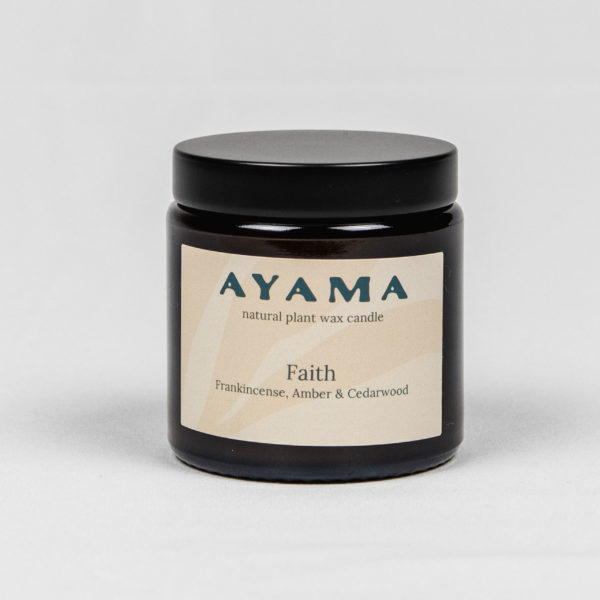 natural plant wax candle faith